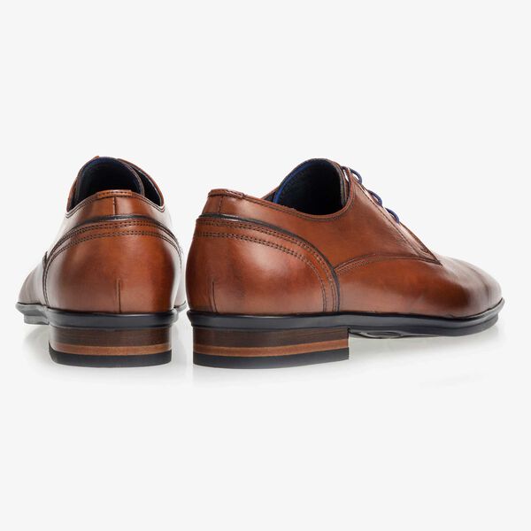 Cognacfarbener Leder Schn&uuml;rschuh