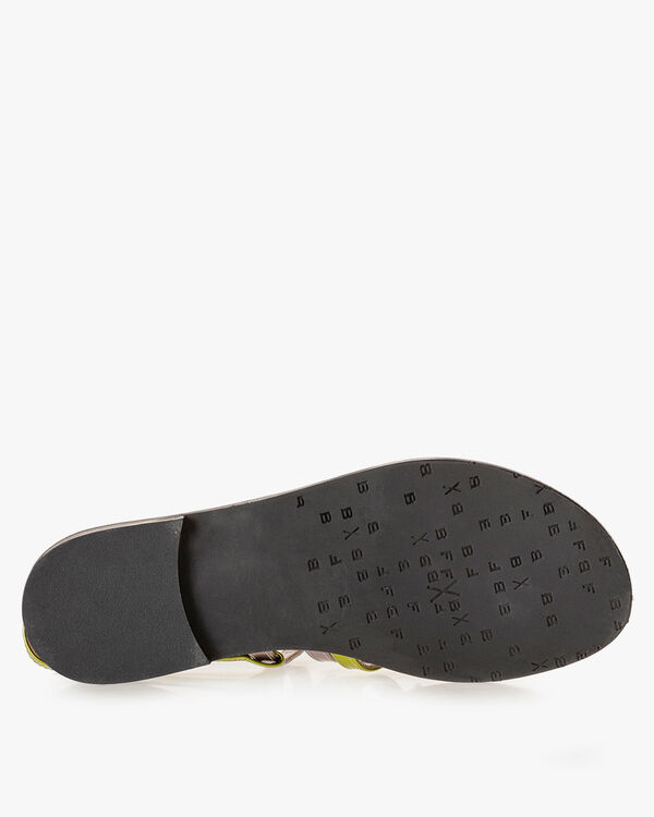 Sandal patent leather green