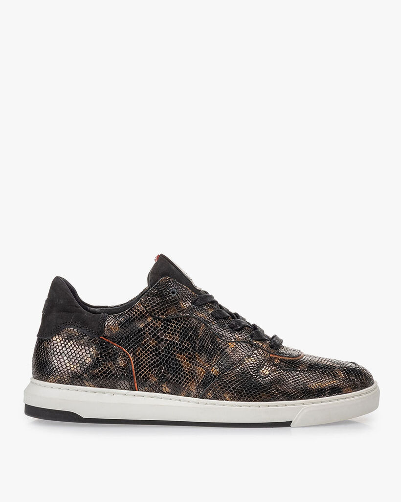 Sneaker Schlangenprint kupfer