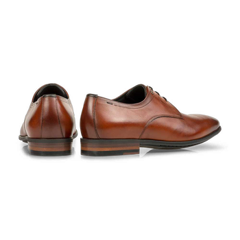 Schn&uuml;rschuh Kalbsleder cognac