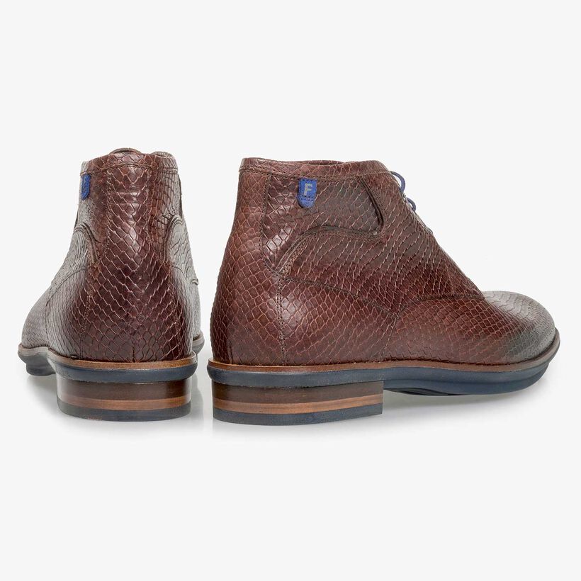 Leder Schn&uuml;rstiefel mit Gummisohle