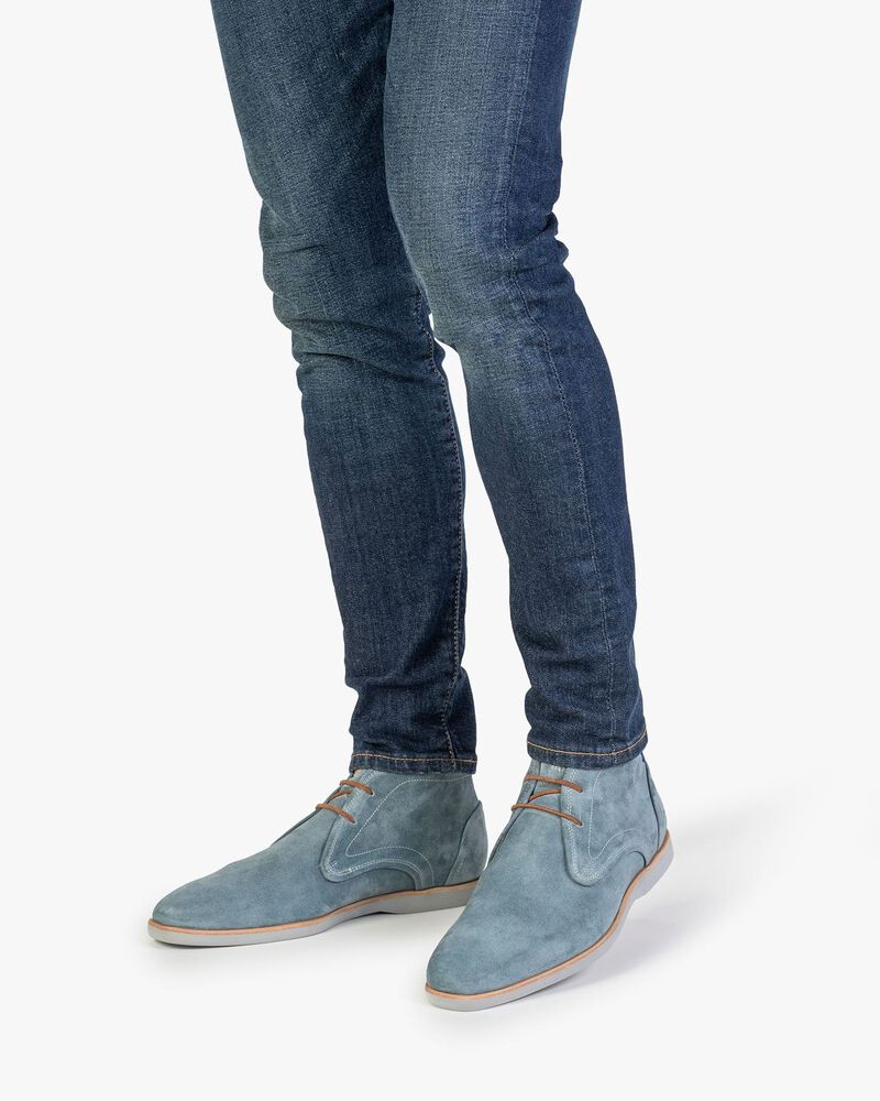 Stiefel Wildleder t&uuml;rkis