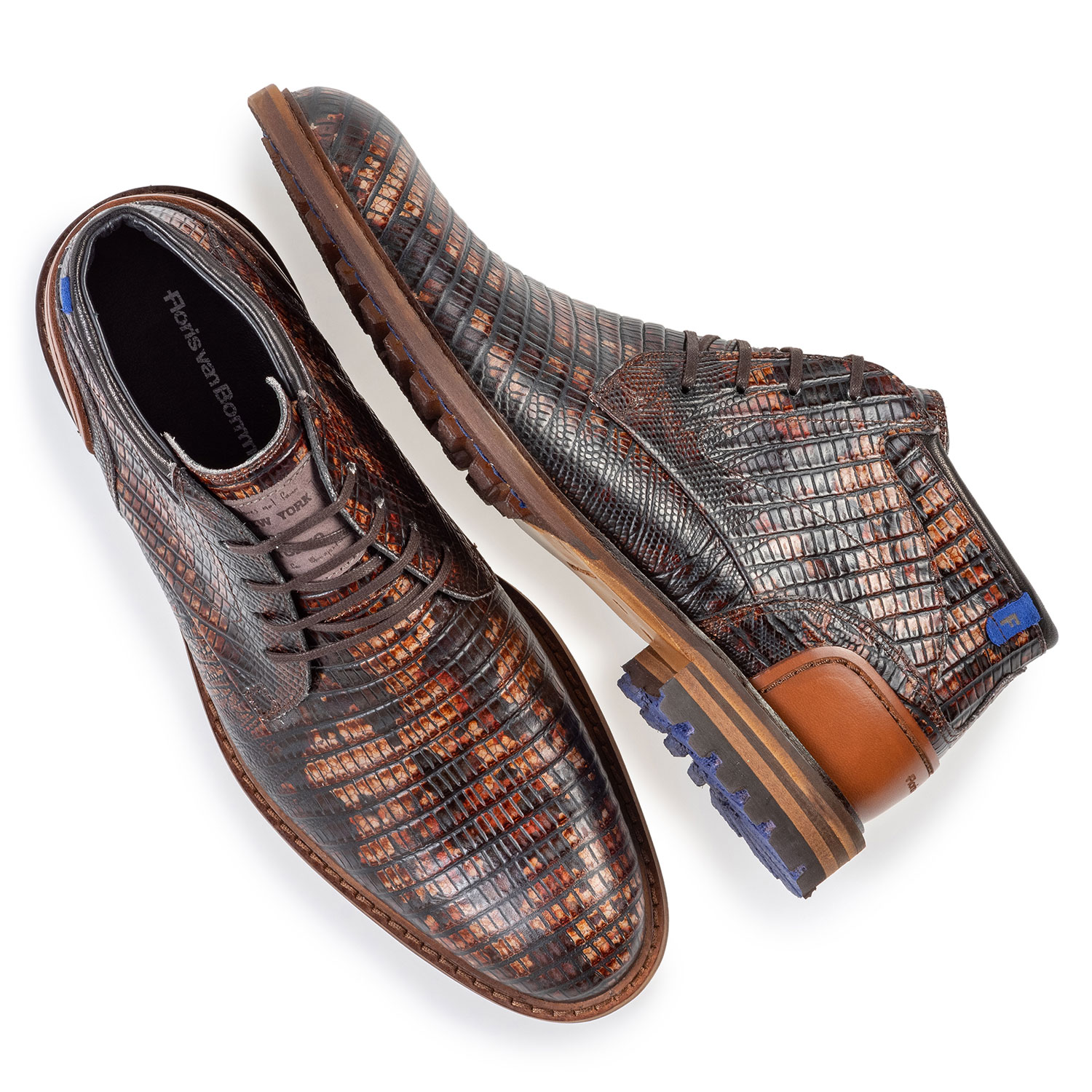 20102/15 - Crepi boot lizard print cognac 20102/15 - Crepi boot lizard print cognac