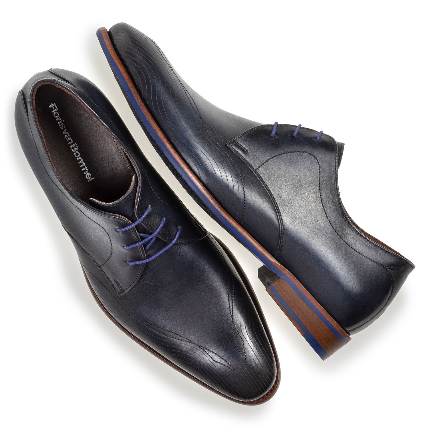 18177/01 - Schnürschuh Kalbsleder blau 18177/01 - Schnürschuh Kalbsleder blau