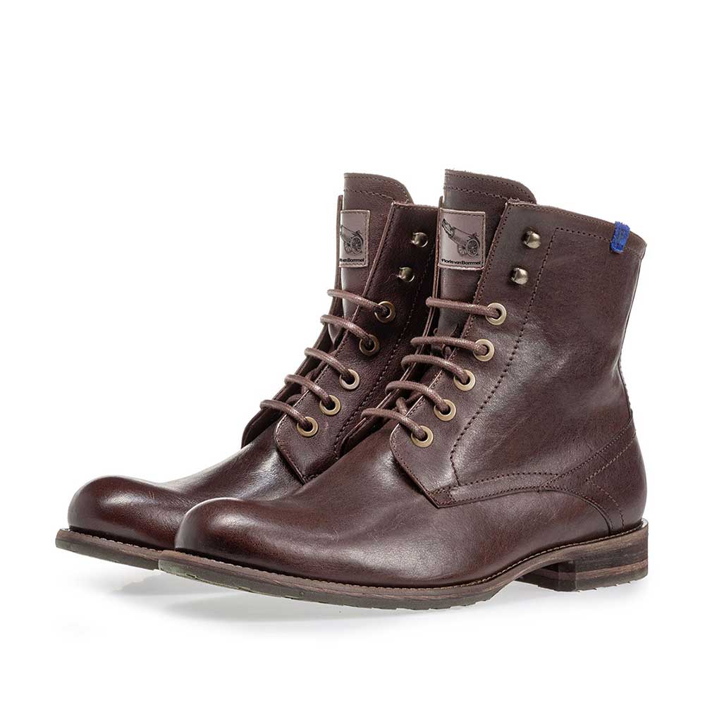 10751/19 - Mit Lammfell gefütterter Schnürstiefel braun 10751/19 - Mit Lammfell gefütterter Schnürstiefel braun