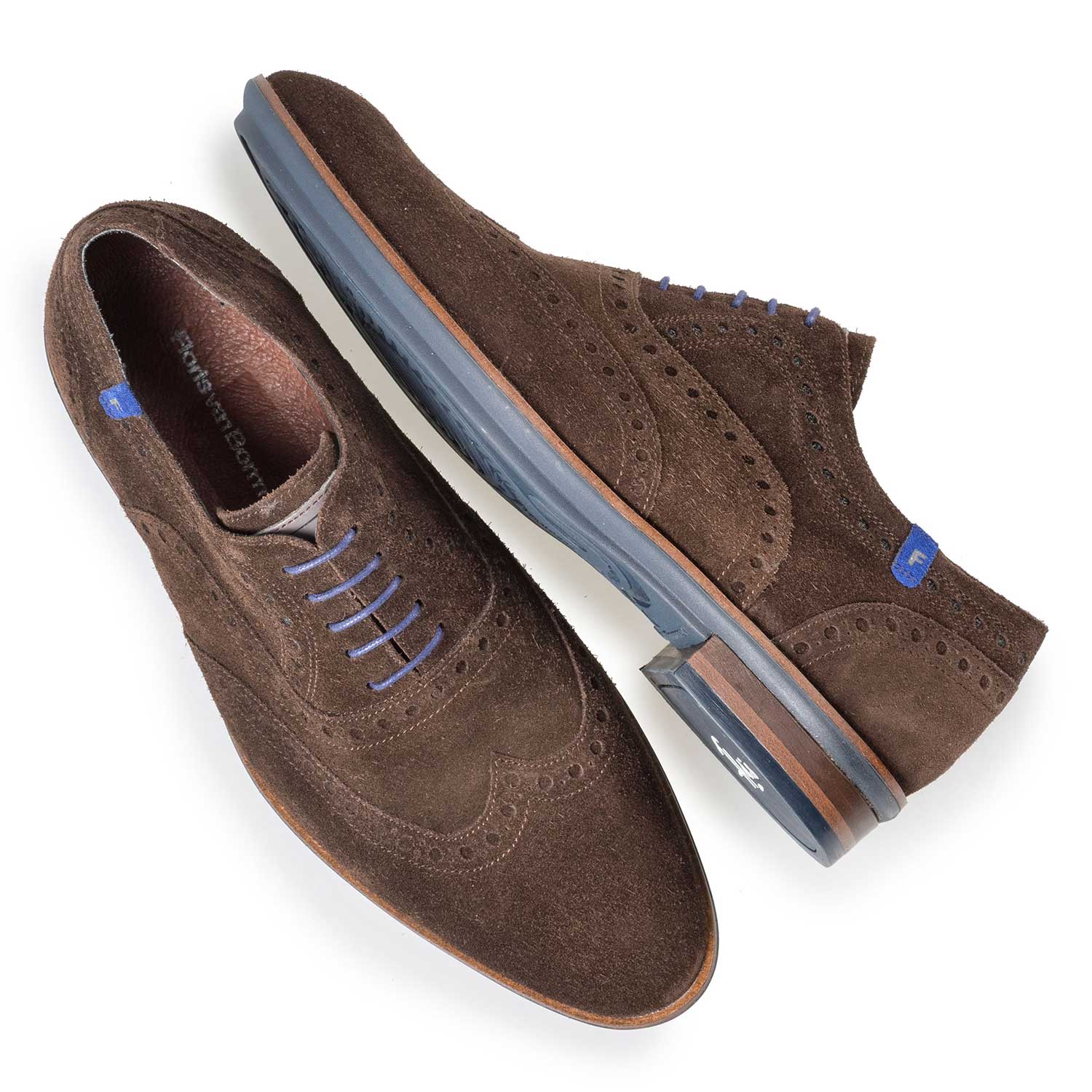 19048/05 - Brauner Brogue Wildleder-Schnürschuh 19048/05 - Brauner Brogue Wildleder-Schnürschuh