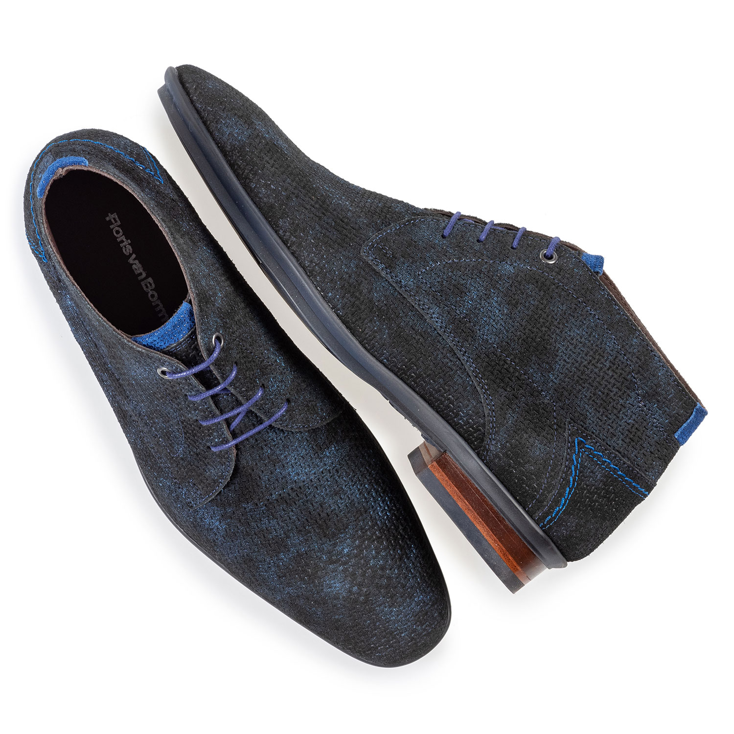 20440/23 - Schnürstiefel blau mit Print 20440/23 - Schnürstiefel blau mit Print