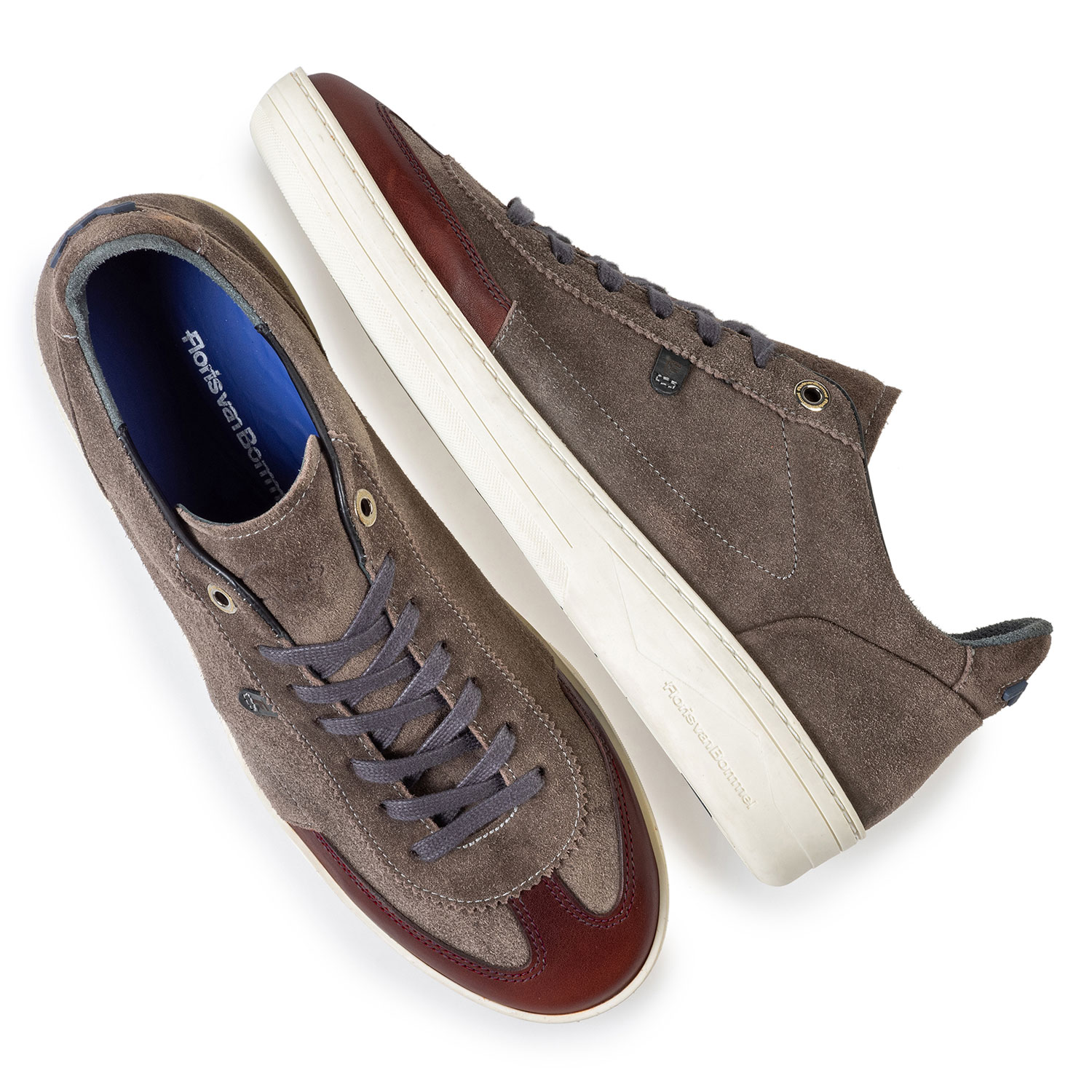 16267/07 - Sneaker suede leather dark taupe 16267/07 - Sneaker suede leather dark taupe