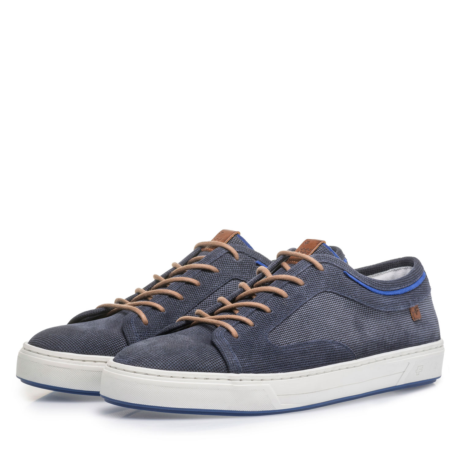 13466/22 - Dunkelblauer Wildleder-Schnürschuh mit Print 13466/22 - Dunkelblauer Wildleder-Schnürschuh mit Print