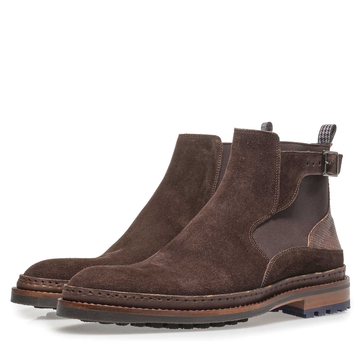 10529/01 - Dark brown suede Chelsea boot 10529/01 - Dark brown suede Chelsea boot