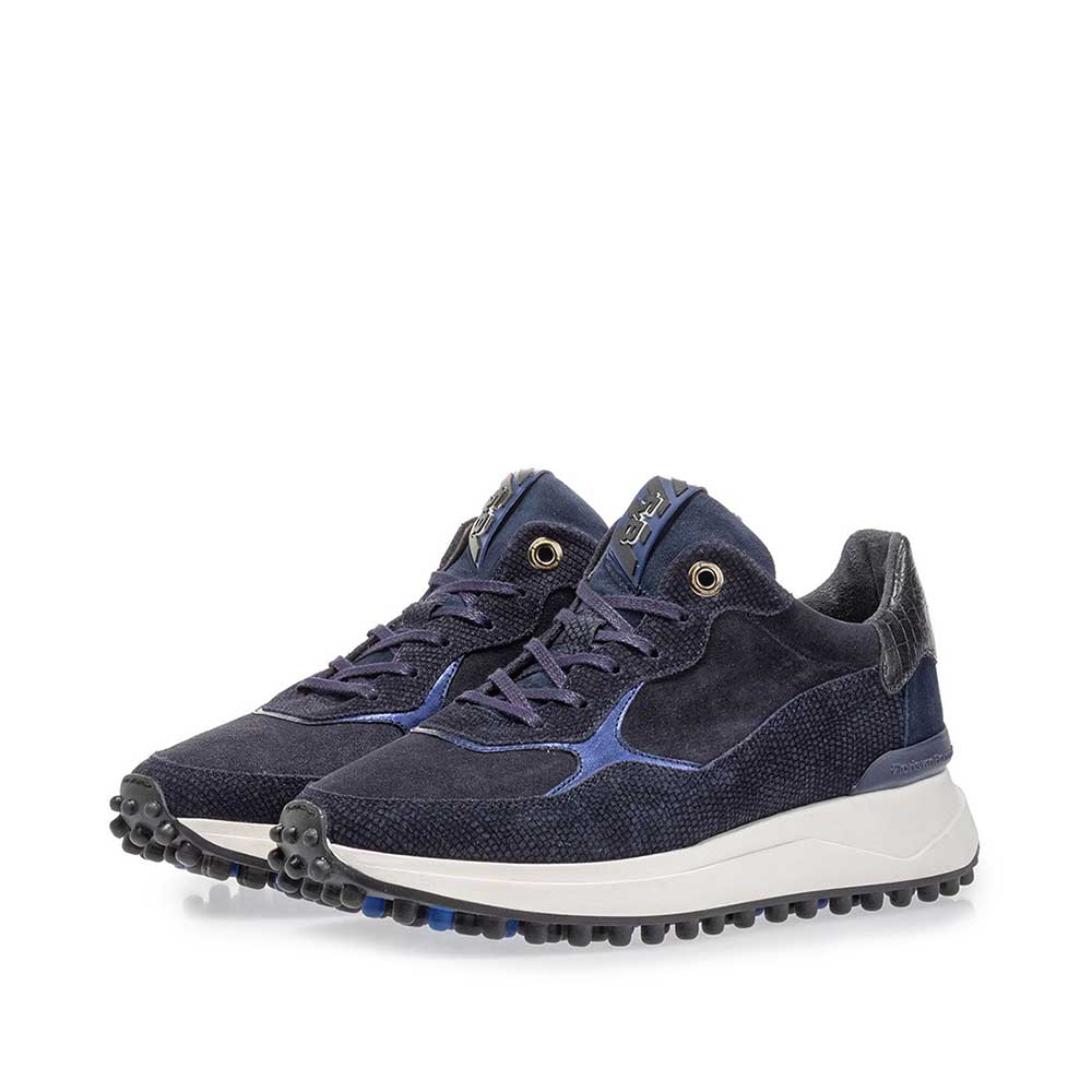 85307/05 - Noppi sneaker suede leather blue 85307/05 - Noppi sneaker suede leather blue