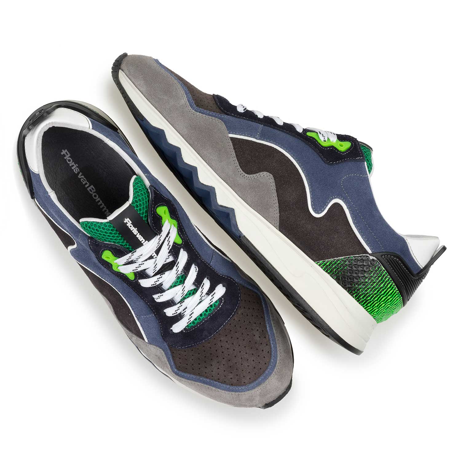 16092/03 - Blaugrüner Wildleder-Sneaker 16092/03 - Blaugrüner Wildleder-Sneaker