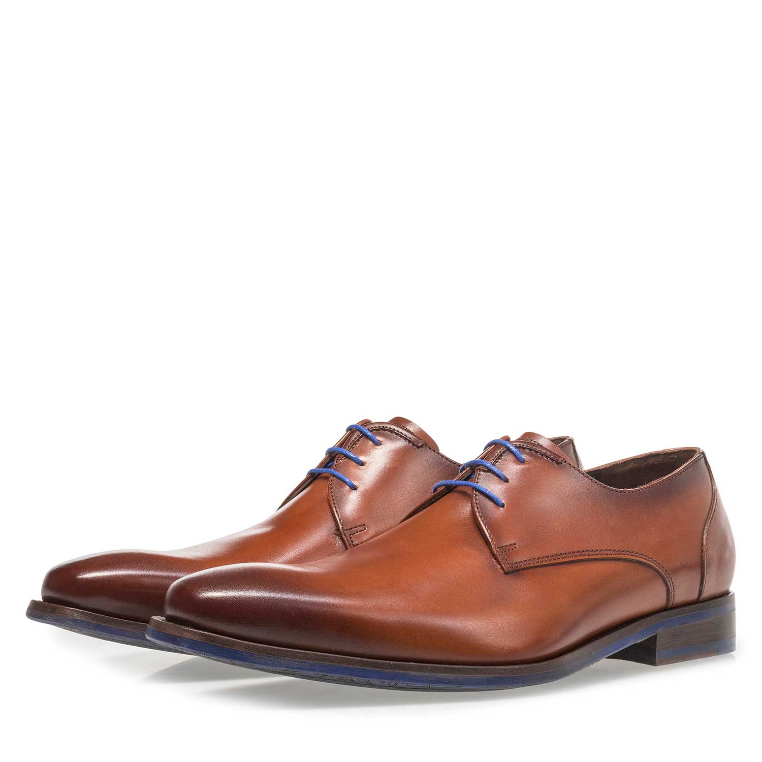 18111/00 - Cognac-coloured calf leather lace shoe 18111/00 - Cognac-coloured calf leather lace shoe