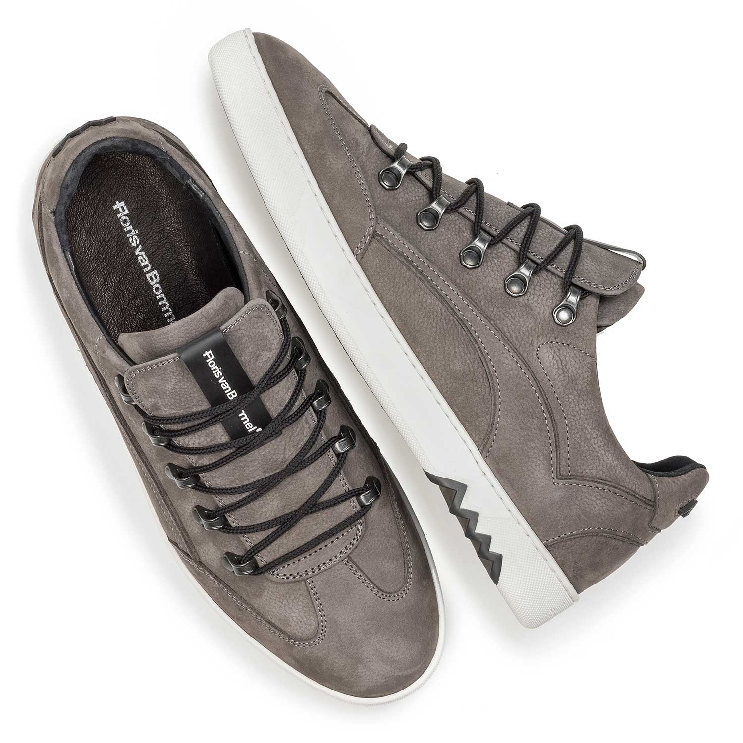 16464/02 - Dunkelgrauer Nubukleder-Schnürschuh 16464/02 - Dunkelgrauer Nubukleder-Schnürschuh