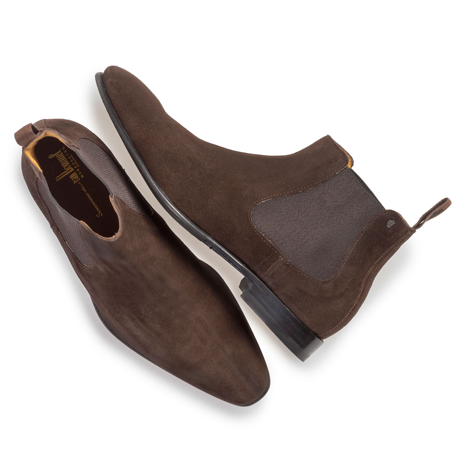 10537/02 - Dark brown suede leather Chelsea boot 10537/02 - Dark brown suede leather Chelsea boot