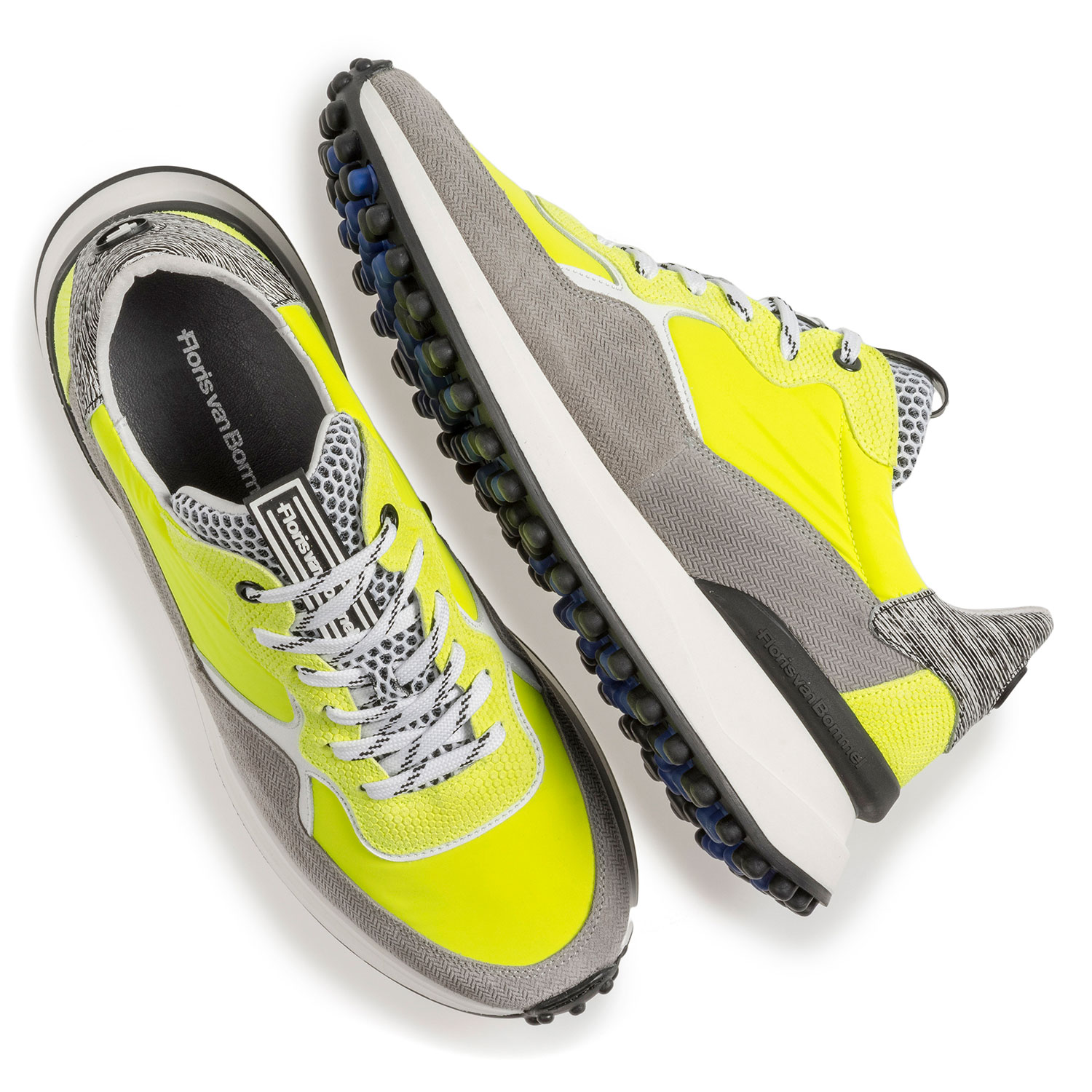 16303/10 - Grau-gelber Premium Wildleder-Sneaker 16303/10 - Grau-gelber Premium Wildleder-Sneaker