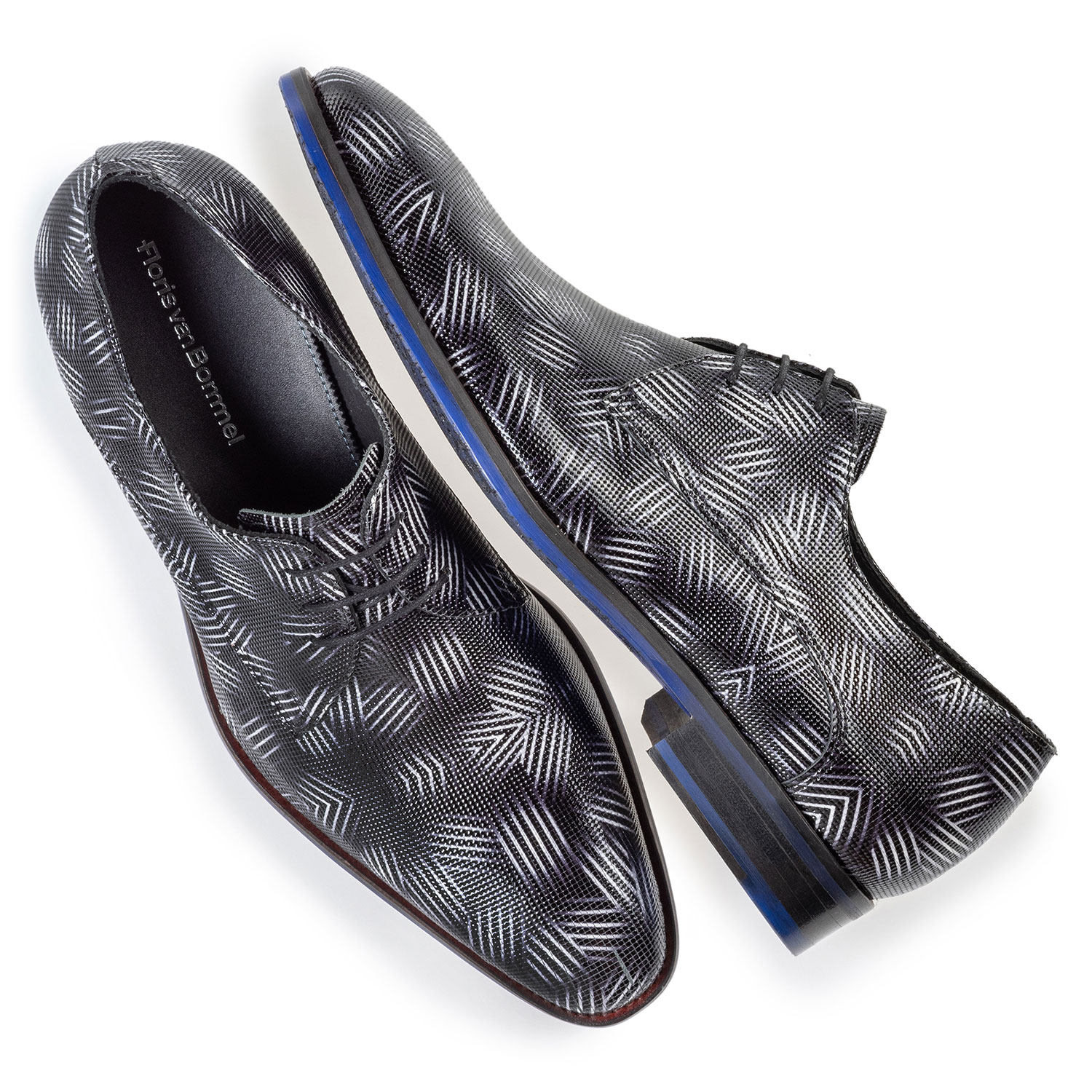 18346/07 - Schnürschuh Lackleder schwarz-weiß 18346/07 - Schnürschuh Lackleder schwarz-weiß