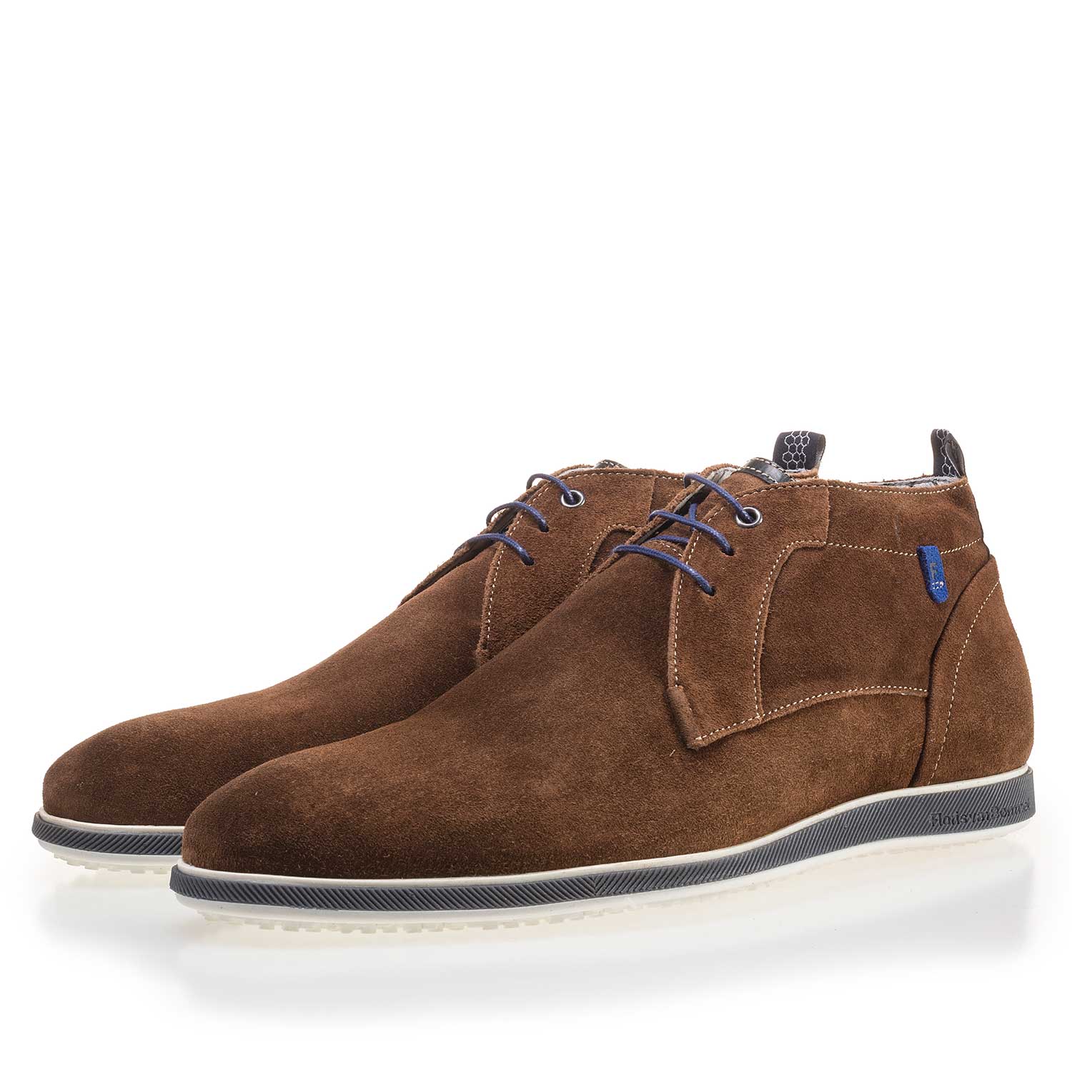 10055/02 - Mid-brown suede leather lace boot 10055/02 - Mid-brown suede leather lace boot