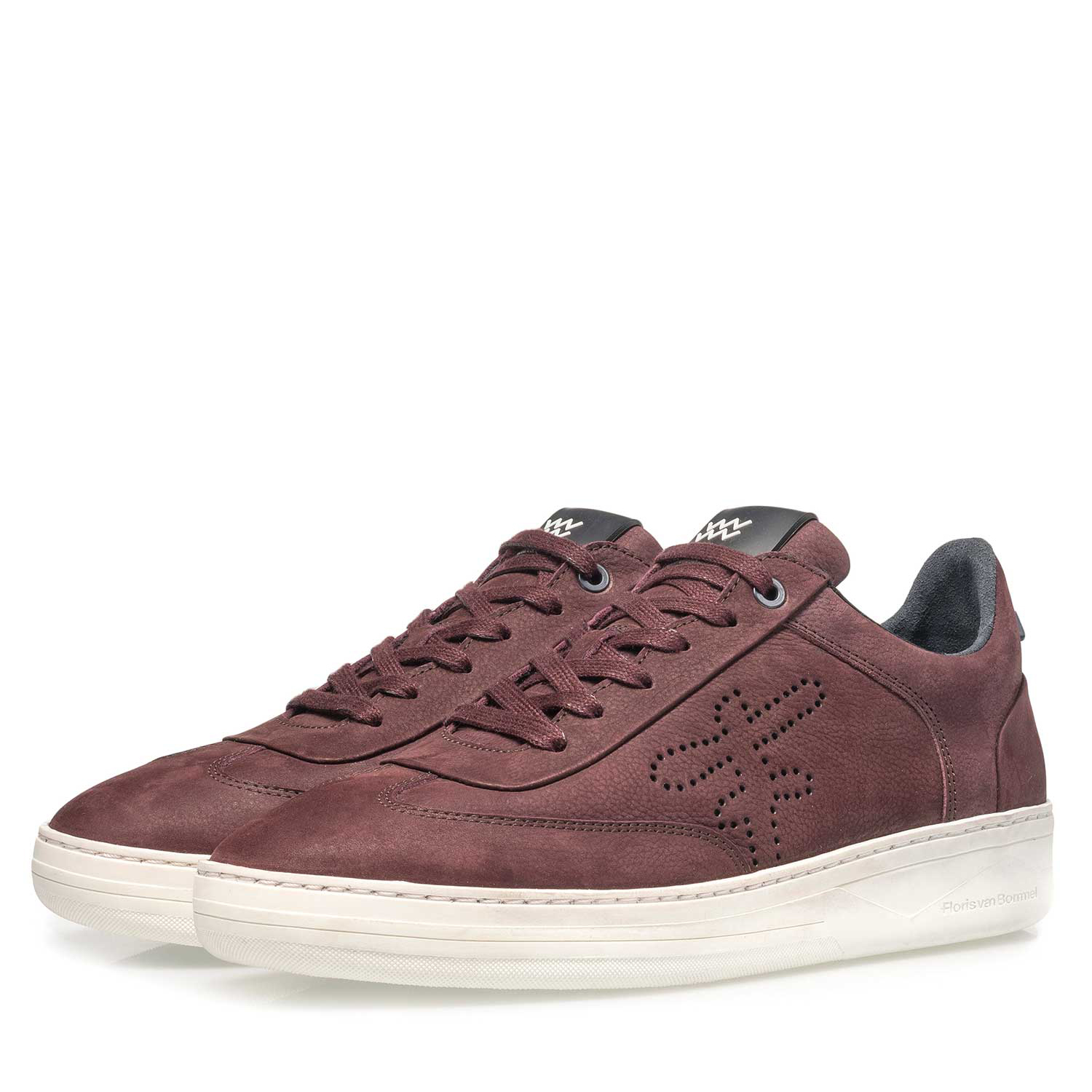 16255/10 - Red printed nubuck leather sneaker 16255/10 - Red printed nubuck leather sneaker