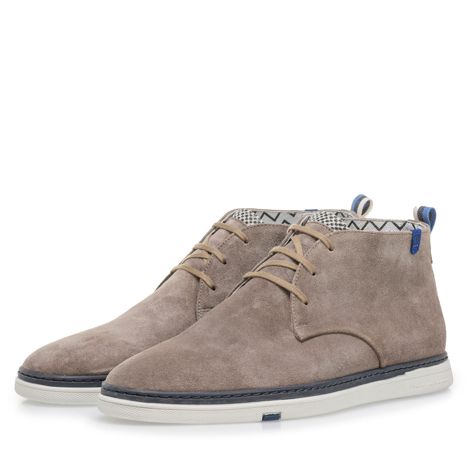10502/08 - Taupefarbener Wildleder-Schnürstiefel 10502/08 - Taupefarbener Wildleder-Schnürstiefel