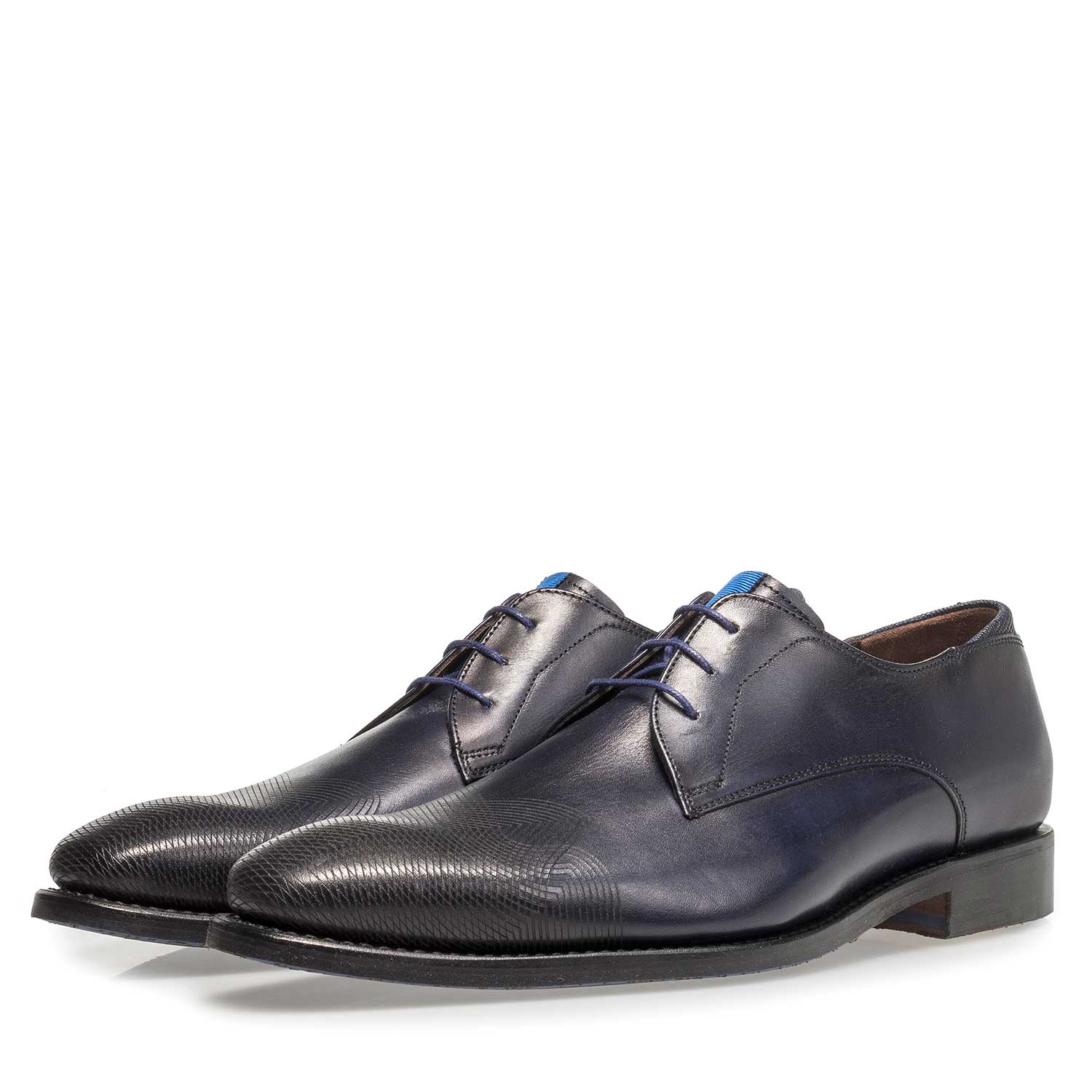 18184/02 - Dark blue calf leather lace shoe 18184/02 - Dark blue calf leather lace shoe