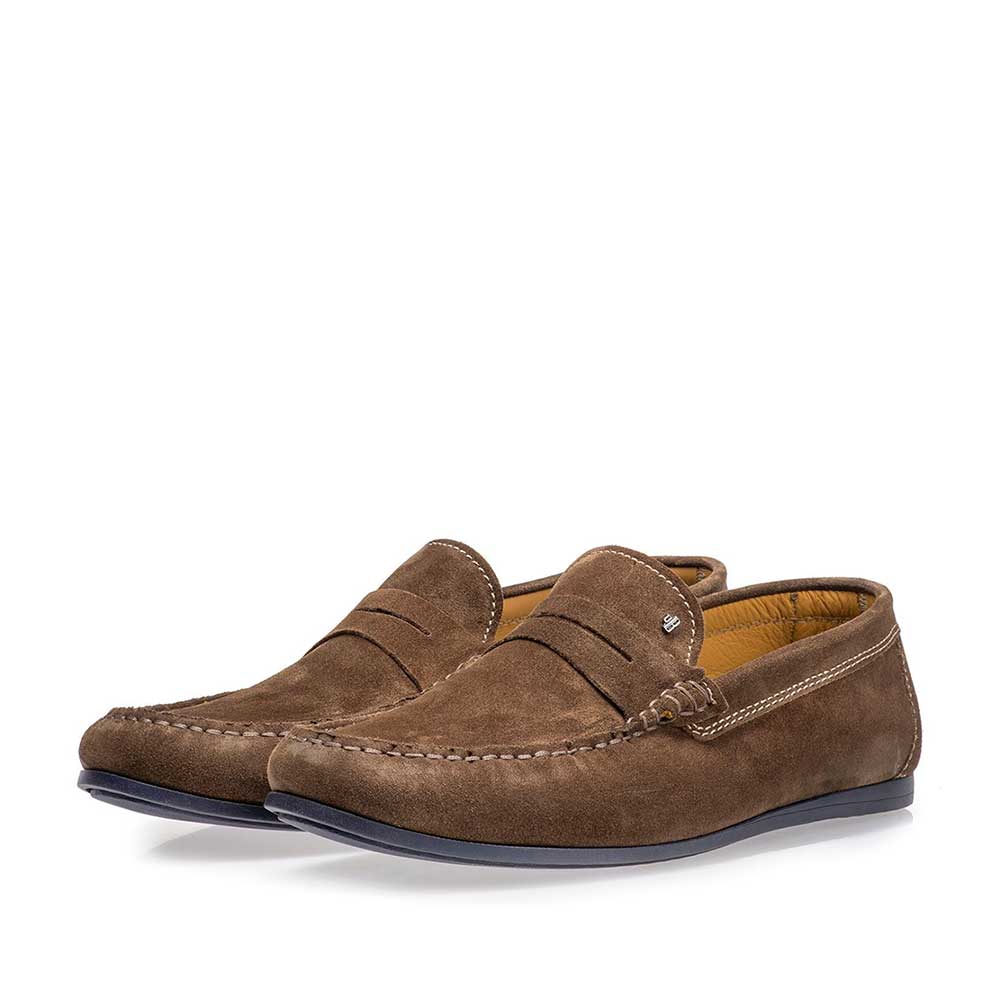 15038/01 - Taupefarbener Wildleder-Loafer 15038/01 - Taupefarbener Wildleder-Loafer