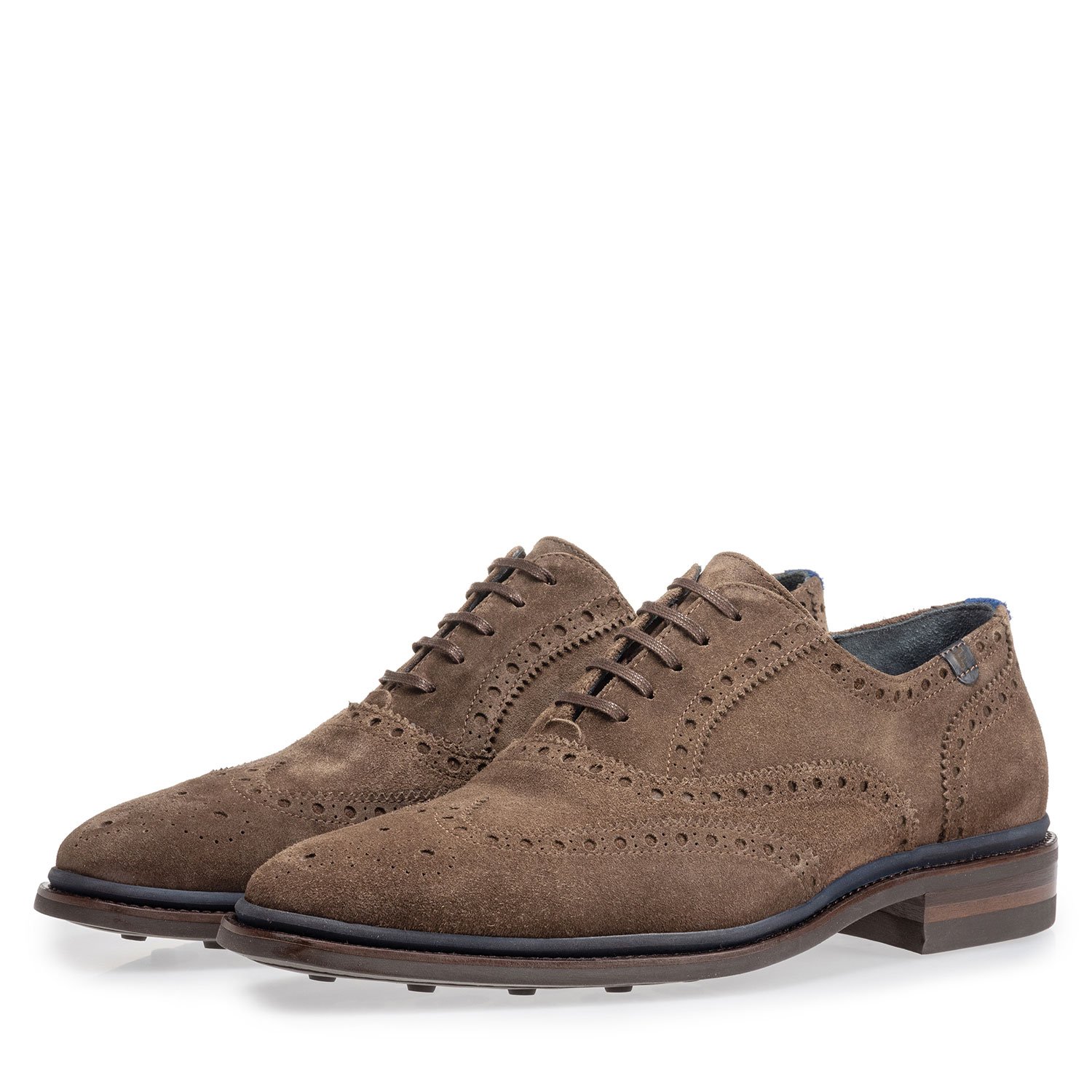 19172/03 - Brogue Wildleder dunkel taupe 19172/03 - Brogue Wildleder dunkel taupe
