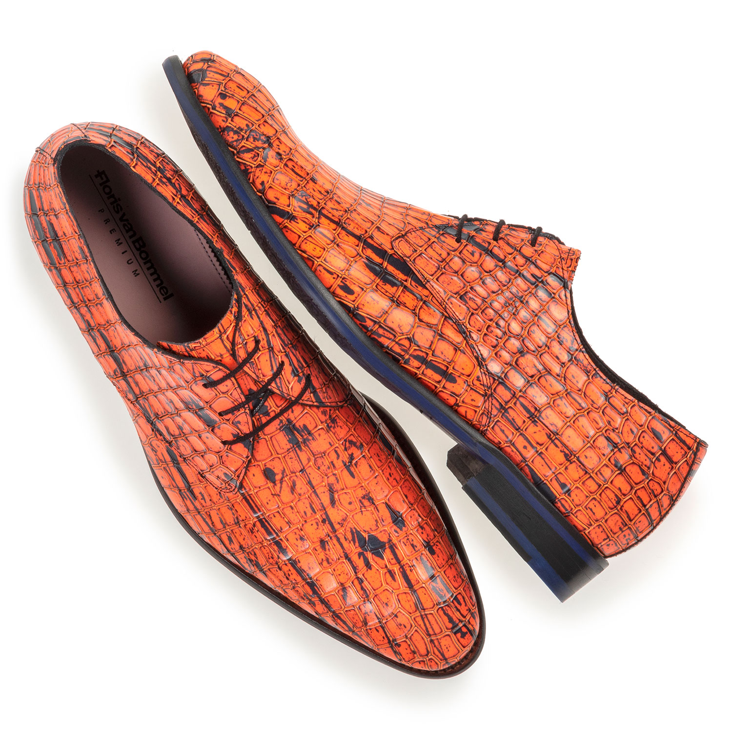 18167/09 - Lace shoe patent leather orange 18167/09 - Lace shoe patent leather orange