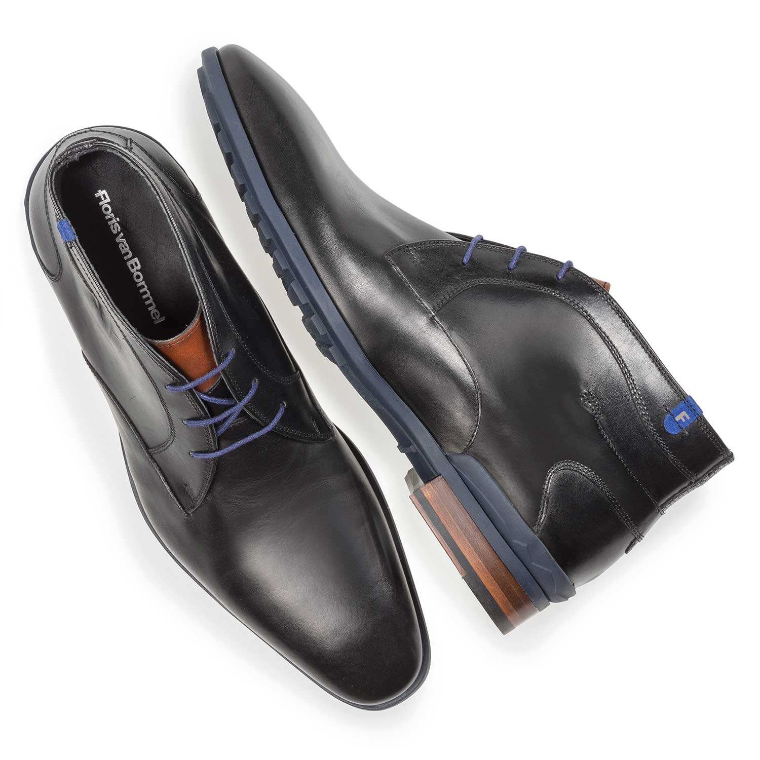 10629/01 - Schwarzer Kalbsleder-Schnürstiefel 10629/01 - Schwarzer Kalbsleder-Schnürstiefel