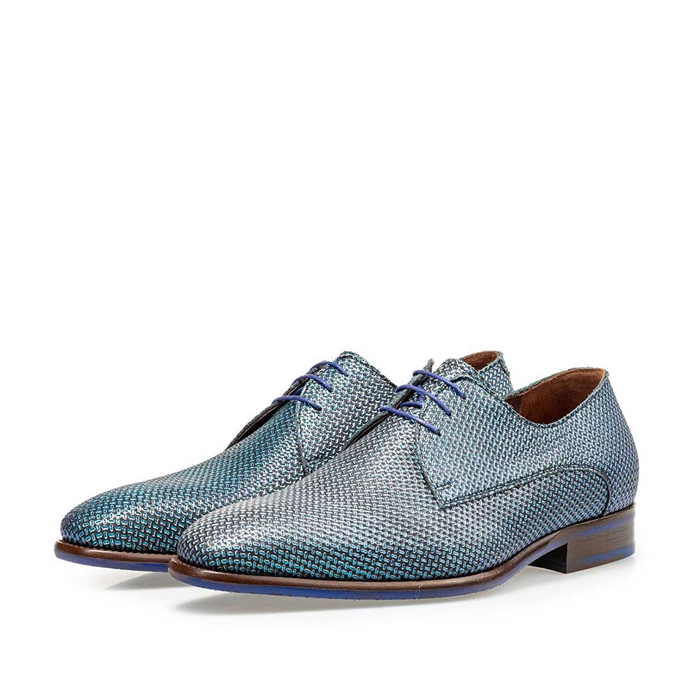 18368/01 - Schnürschuh blau metallic 18368/01 - Schnürschuh blau metallic