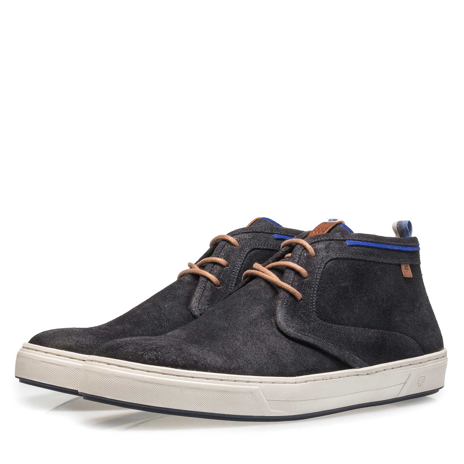 10466/10 - Dunkelblauer Wildleder-Schnürstiefel 10466/10 - Dunkelblauer Wildleder-Schnürstiefel