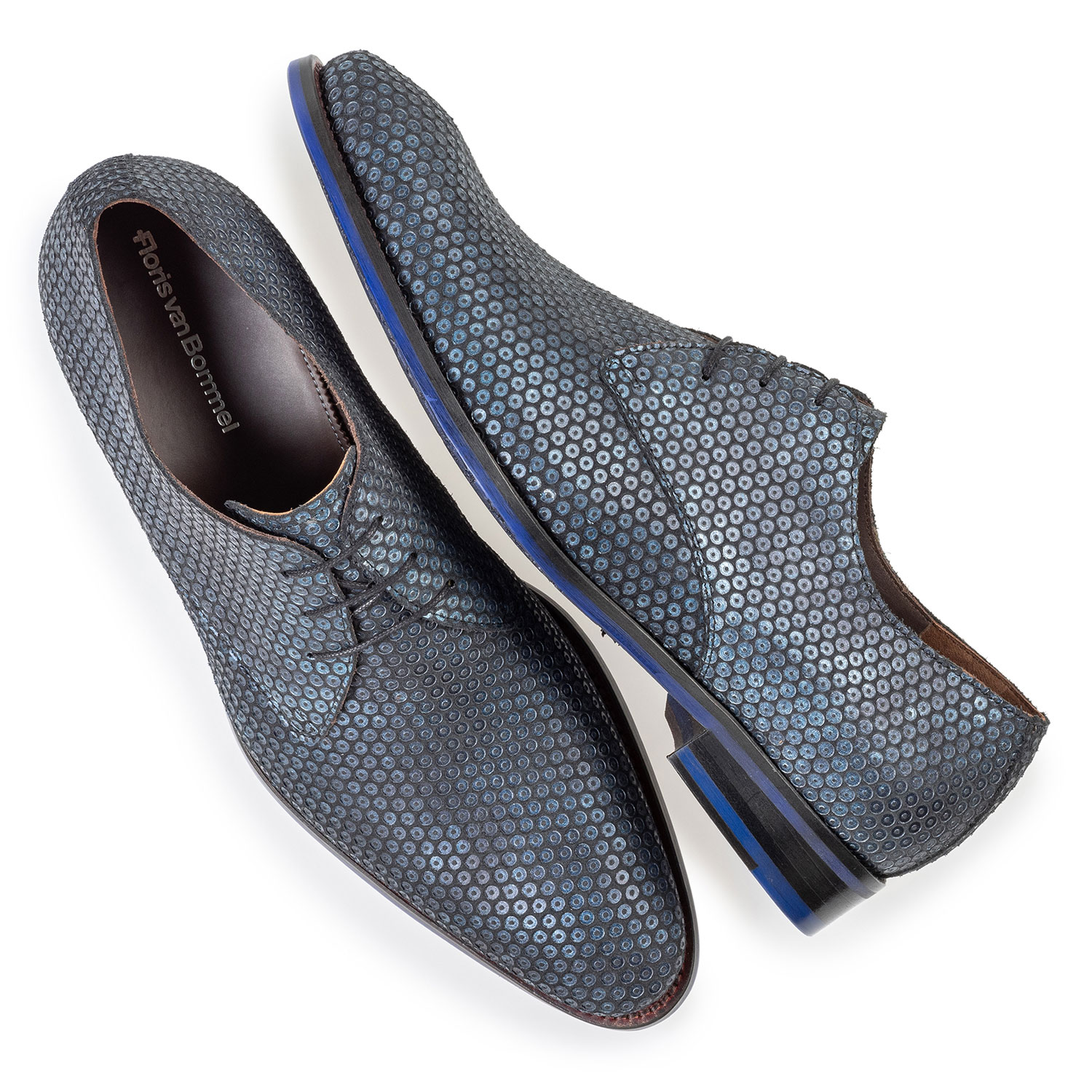 18165/01 - Lace shoe dark blue with print 18165/01 - Lace shoe dark blue with print