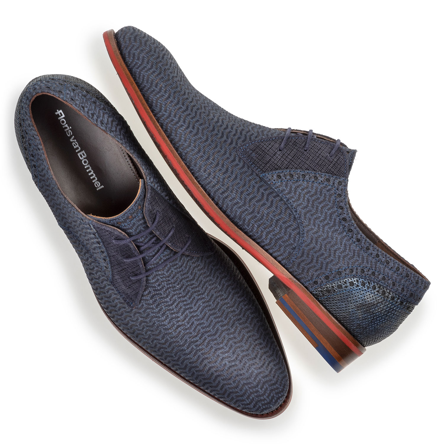 18107/26 - Schnürschuh Nubukleder blau 18107/26 - Schnürschuh Nubukleder blau