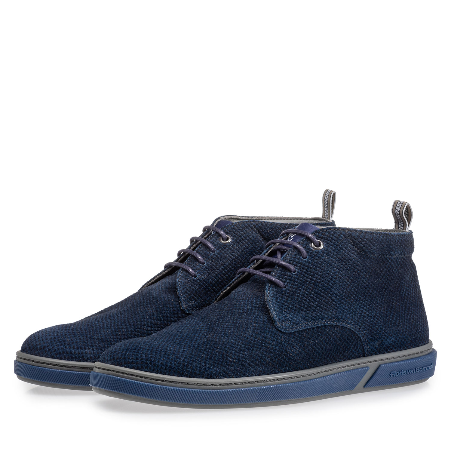 20350/16 - Schnürstiefel blau mit Print 20350/16 - Schnürstiefel blau mit Print