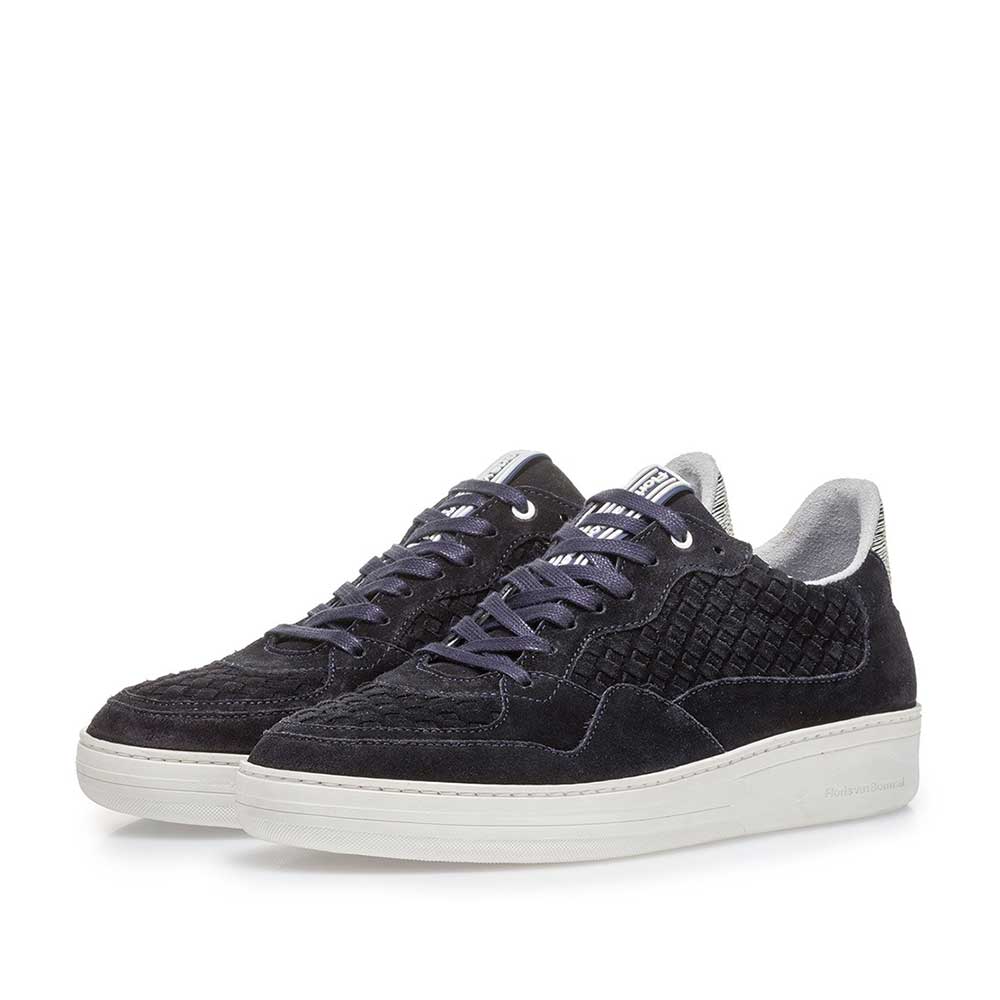 16265/00 - Dark blue suede leather sneaker 16265/00 - Dark blue suede leather sneaker
