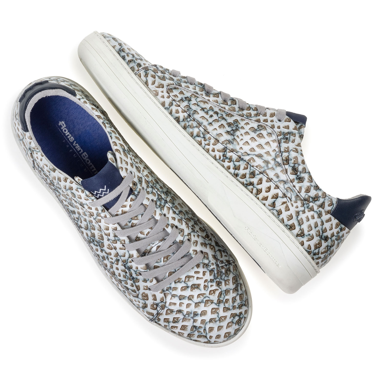 13266/00 - Sneaker printed leather sand-coloured 13266/00 - Sneaker printed leather sand-coloured