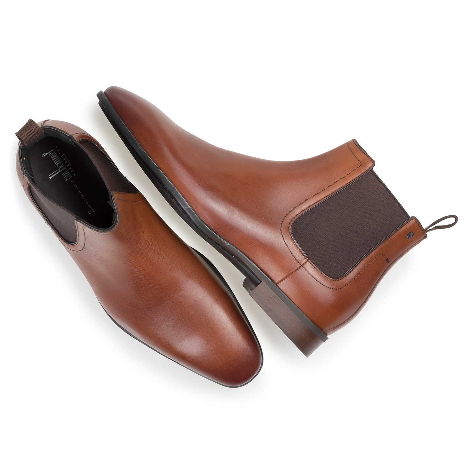 10342/03 - Cognac-coloured calf leather Chelsea boot 10342/03 - Cognac-coloured calf leather Chelsea boot