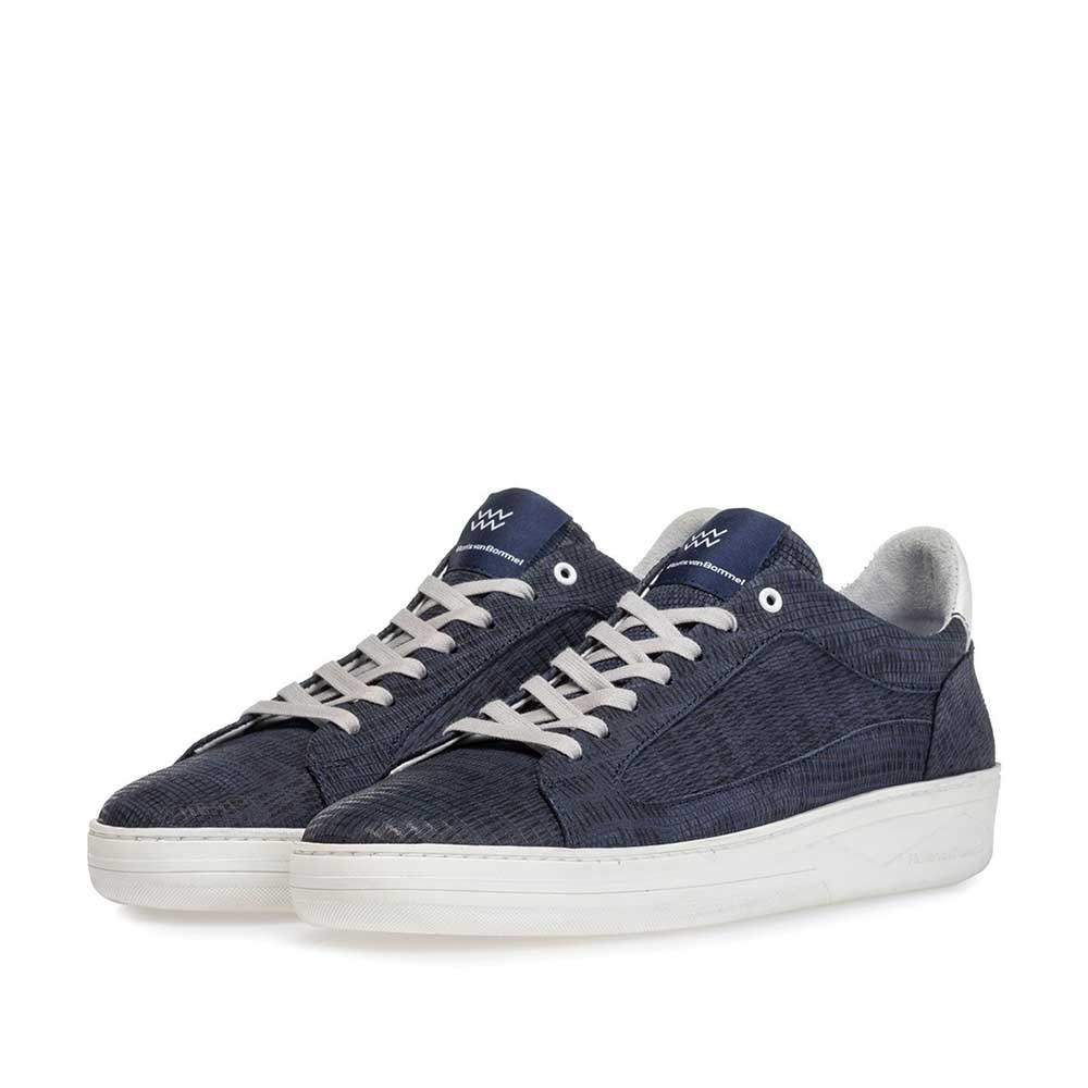 13265/19 - Sneaker printed leather dark blue 13265/19 - Sneaker printed leather dark blue