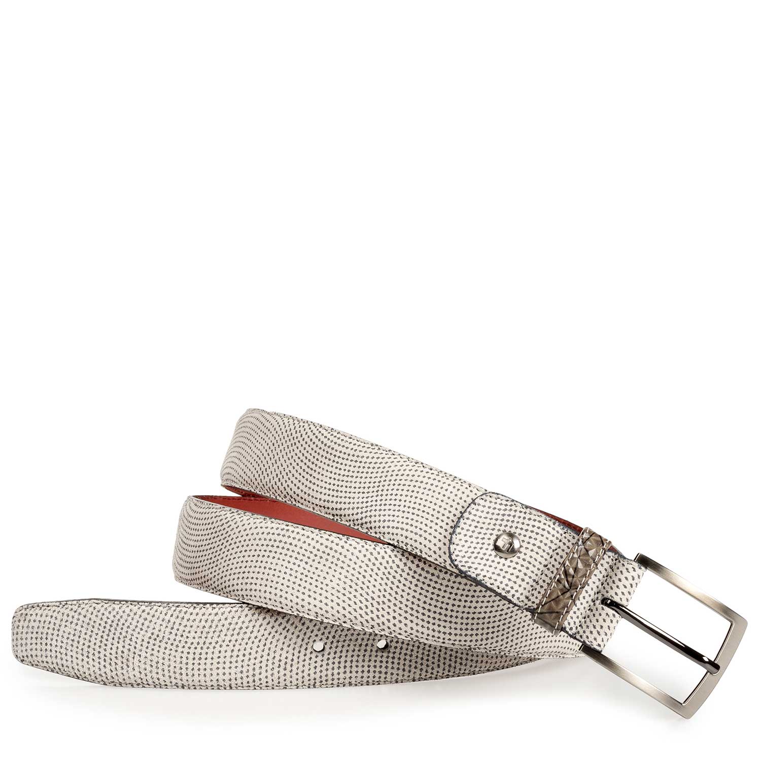 Grey rough suede leather belt 75188/33 Floris van Bommel®