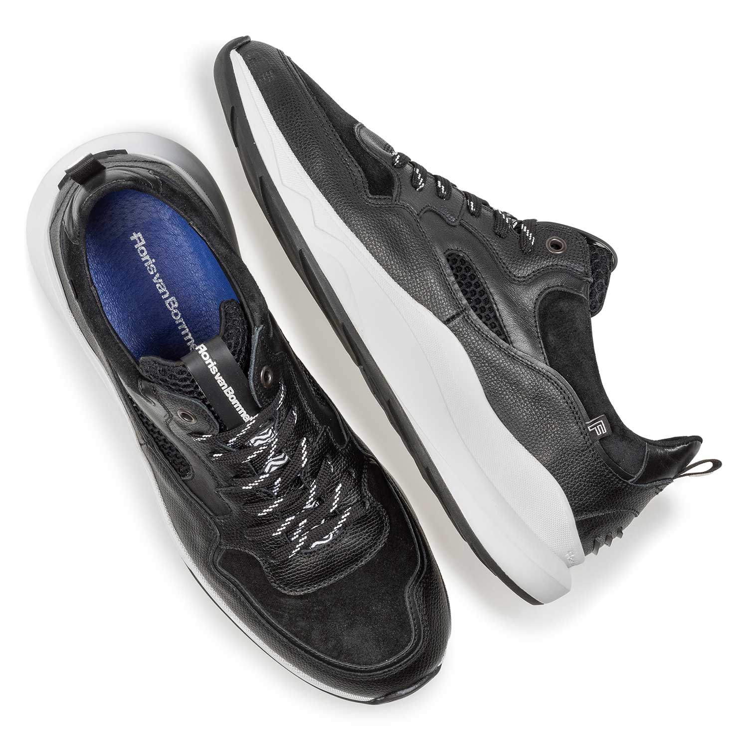 16269/00 - Schwarzer Kalbsleder-Sneaker mit dezentem Strukturmuster 16269/00 - Schwarzer Kalbsleder-Sneaker mit dezentem Strukturmuster
