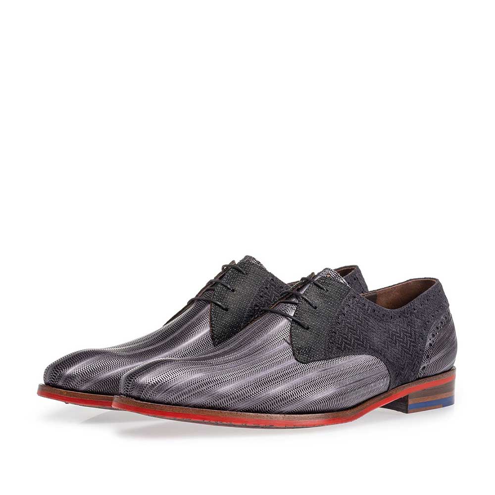 18107/17 - Lace shoe metallic black 18107/17 - Lace shoe metallic black