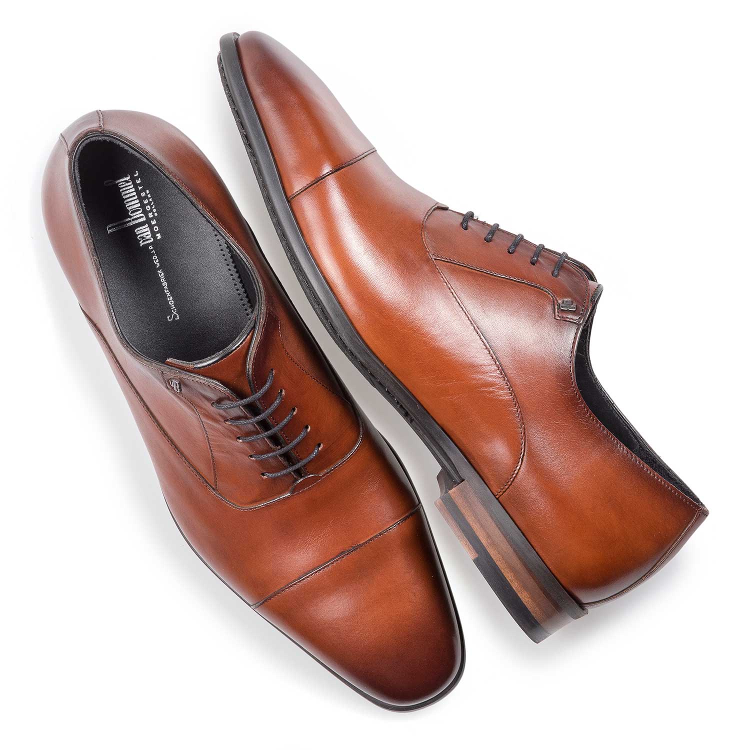 16218/04 - Dark cognac-coloured calf leather lace shoe 16218/04 - Dark cognac-coloured calf leather lace shoe