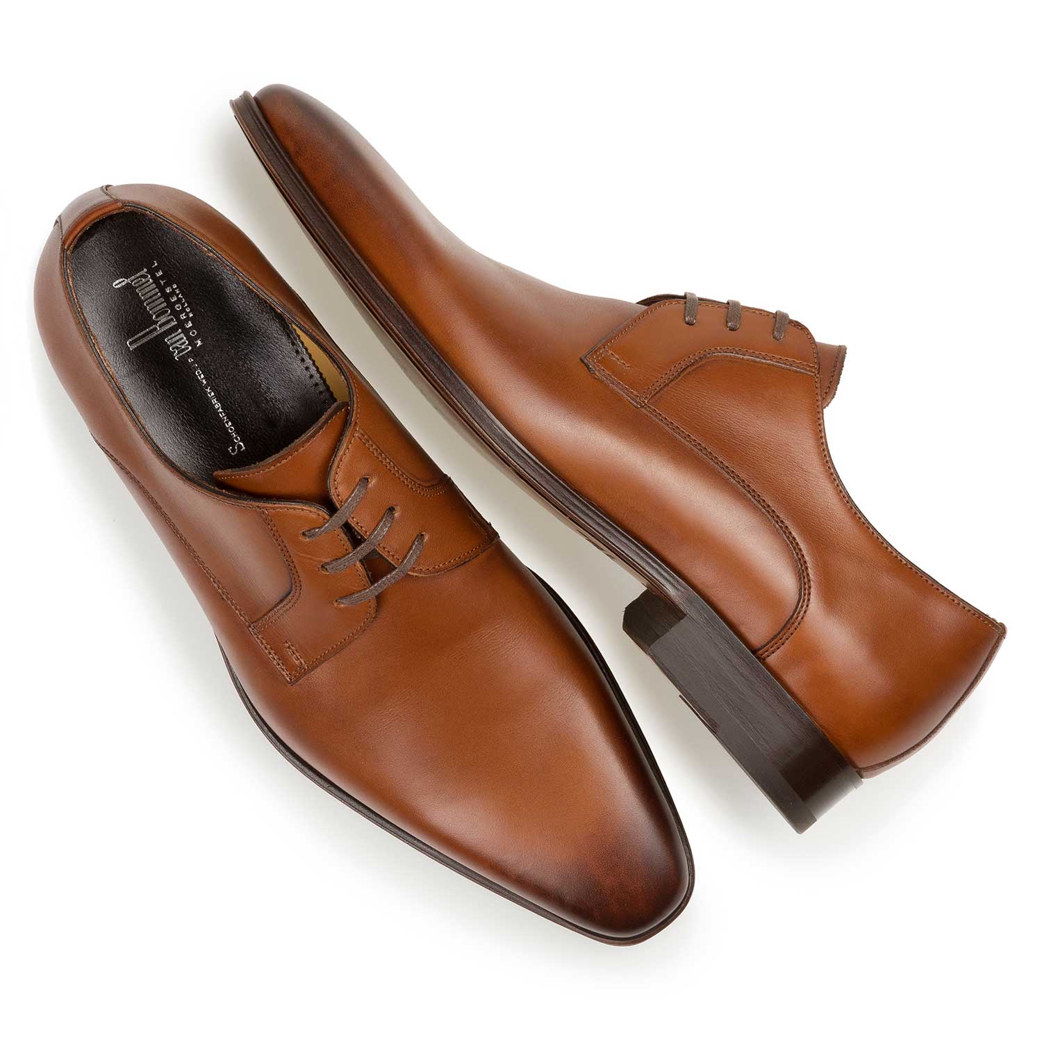 14299/01 - Cognacfarbener Kalbsleder-Schnürschuh 14299/01 - Cognacfarbener Kalbsleder-Schnürschuh