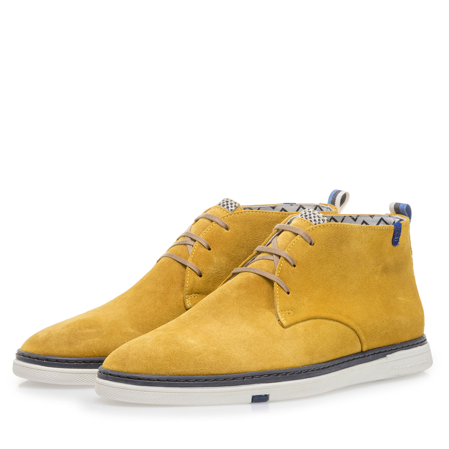 10502/12 - Gelber Wildleder-Schnürstiefel 10502/12 - Gelber Wildleder-Schnürstiefel
