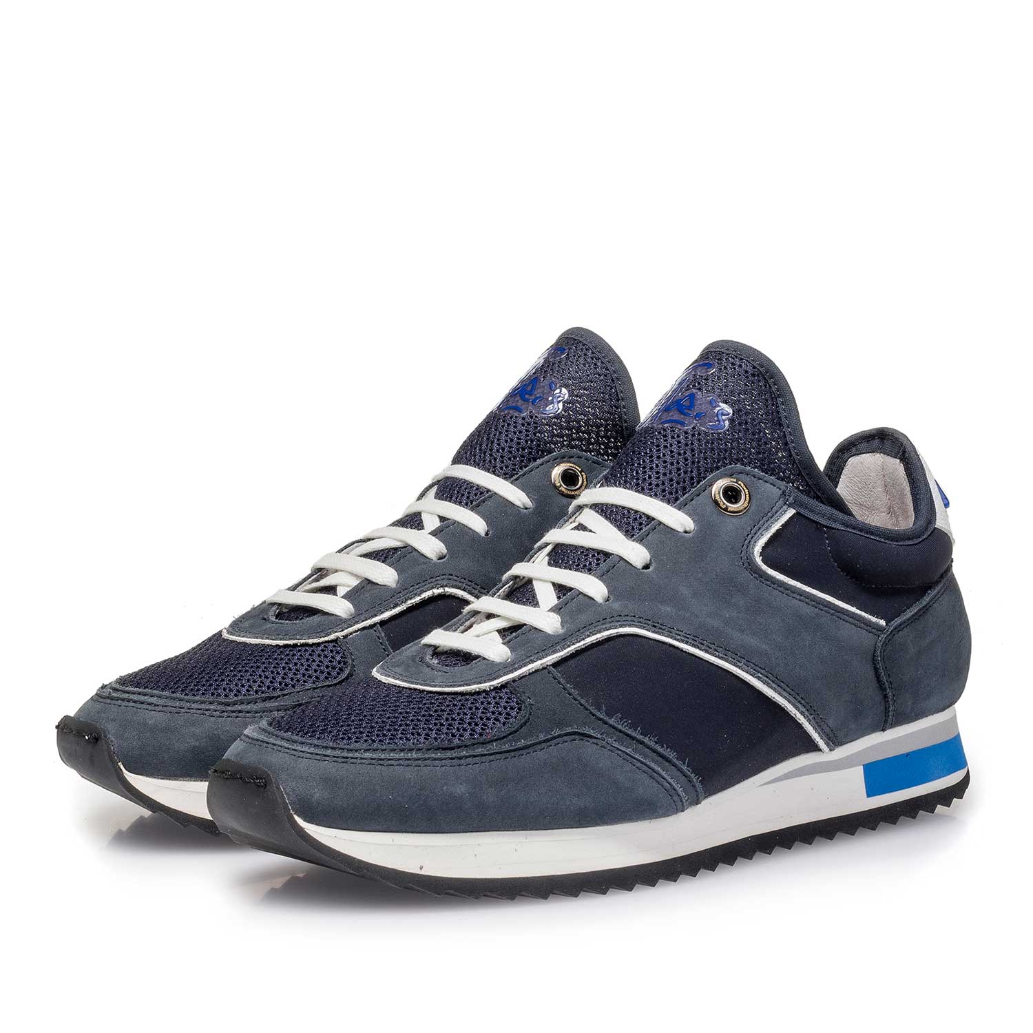 85261/05 - Dunkelblauer Nubukleder-Sneaker 85261/05 - Dunkelblauer Nubukleder-Sneaker