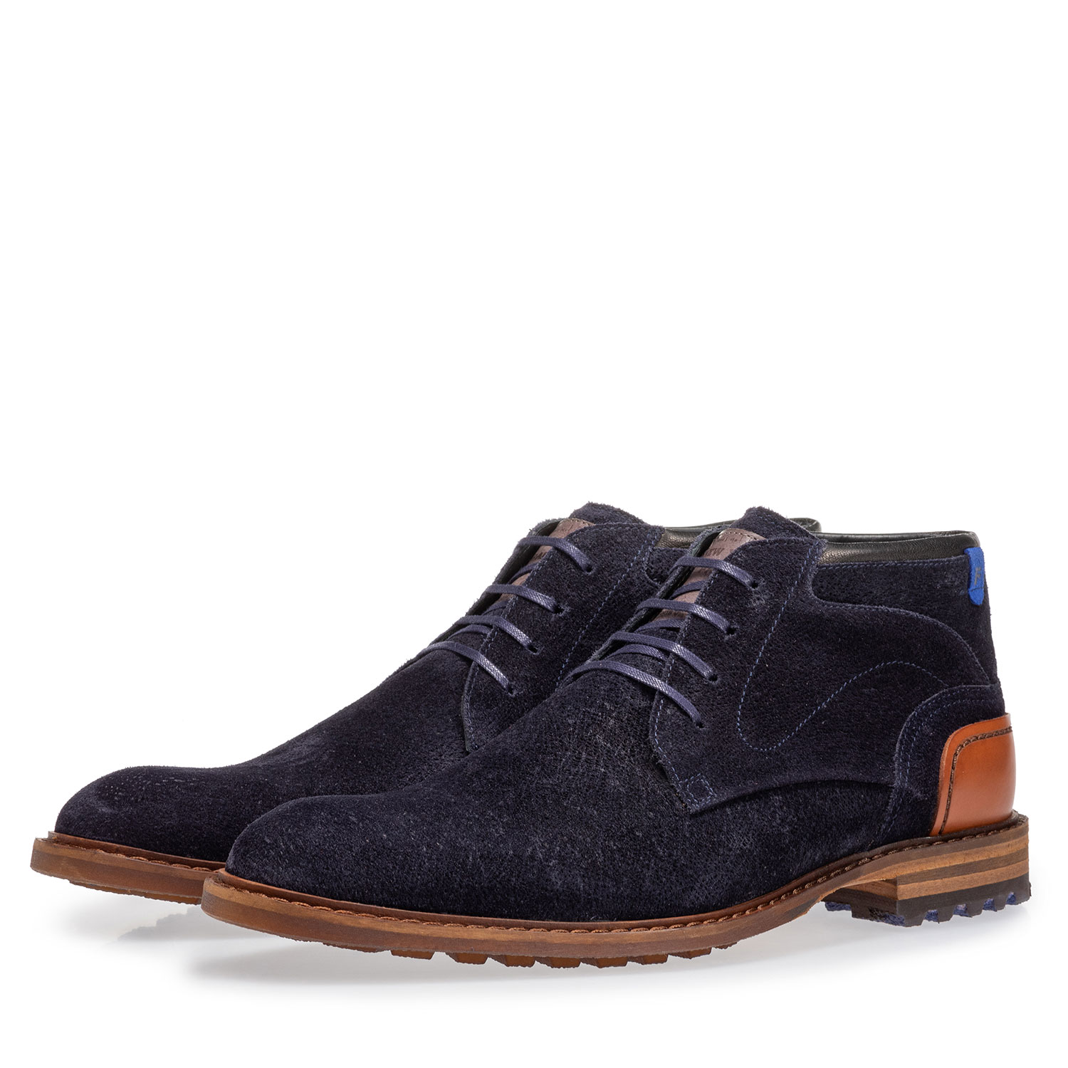 20102/04 - Crepi boot blue suede leather 20102/04 - Crepi boot blue suede leather