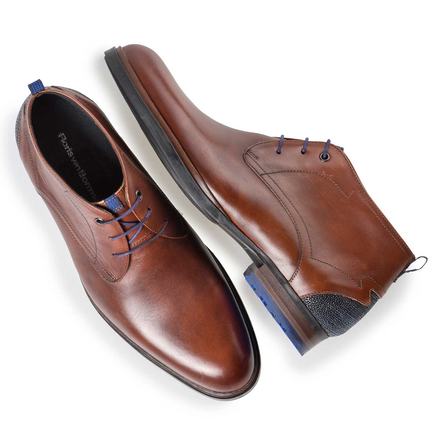 10947/08 - Cognac-coloured calf’s leather lace boot 10947/08 - Cognac-coloured calf’s leather lace boot