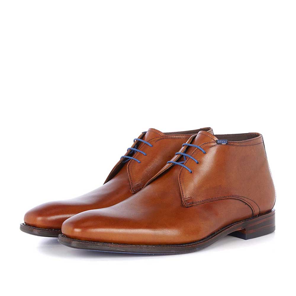 10670/00 - Cognacfarbener Leder Schnürstiefel 10670/00 - Cognacfarbener Leder Schnürstiefel