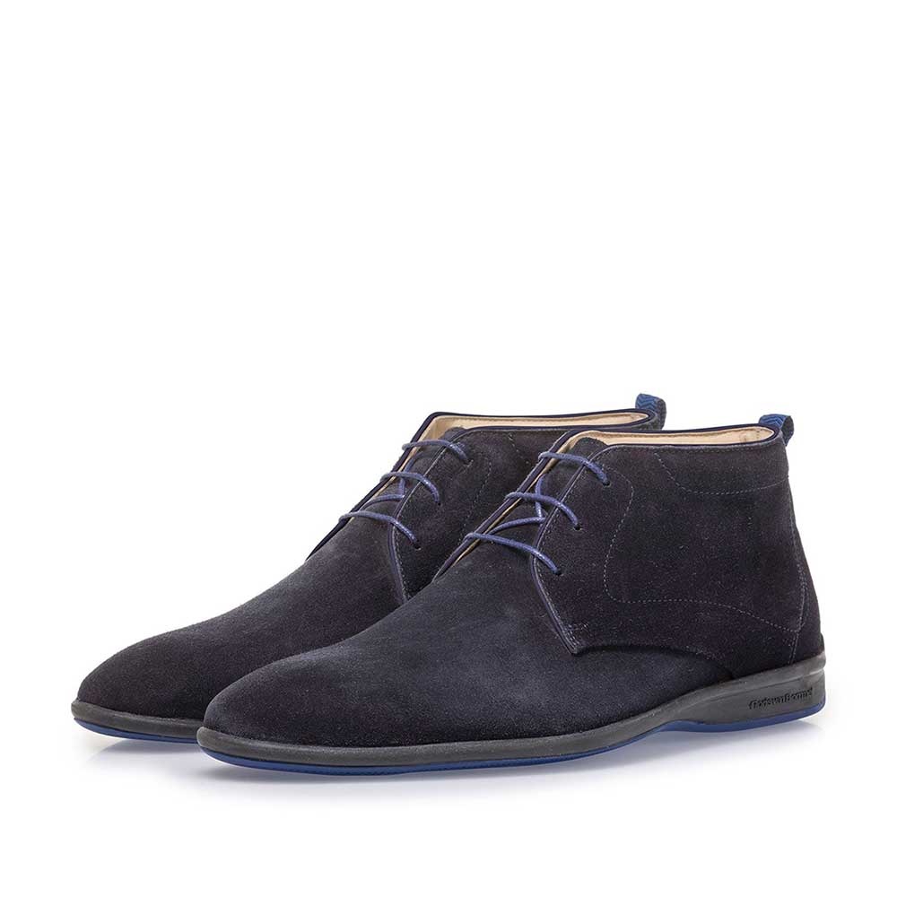 20300/00 - Dunkelblauer Wildleder-Schnürstiefel 20300/00 - Dunkelblauer Wildleder-Schnürstiefel