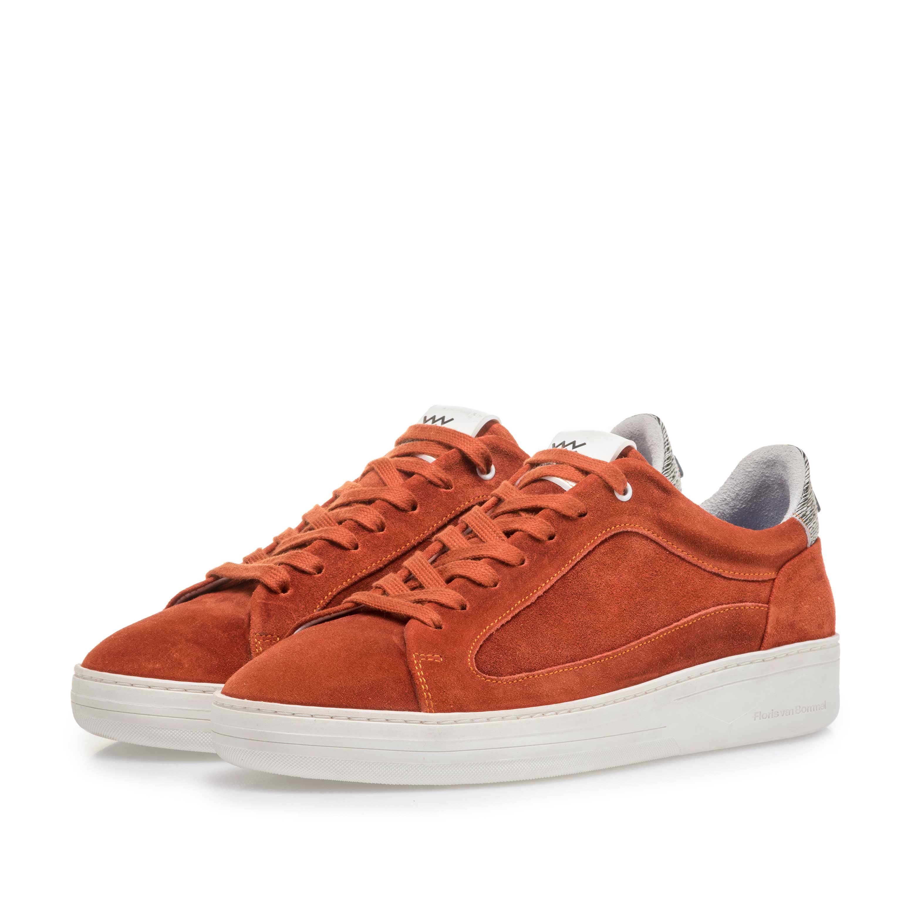13265/03 - Orange-roter Wildleder-Sneaker 13265/03 - Orange-roter Wildleder-Sneaker